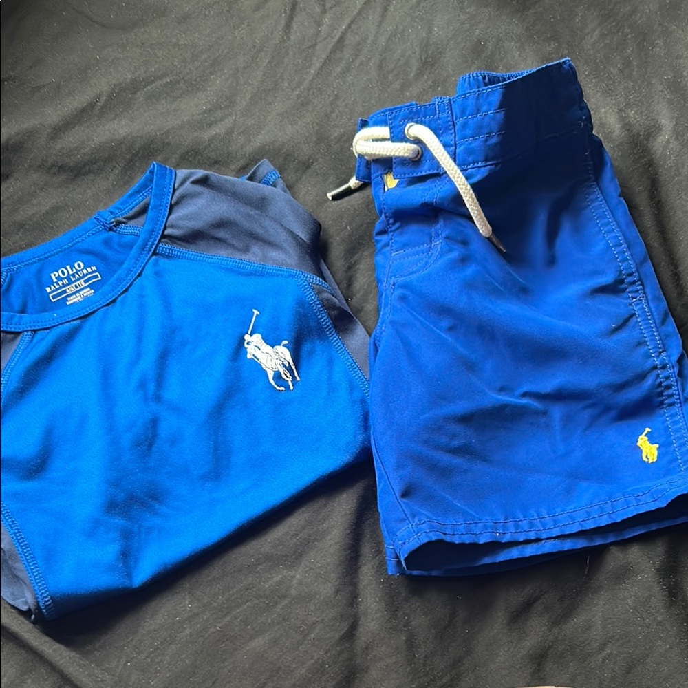 Polo by Ralph Lauren Blue Sporty Shorts with Adjustable Waist